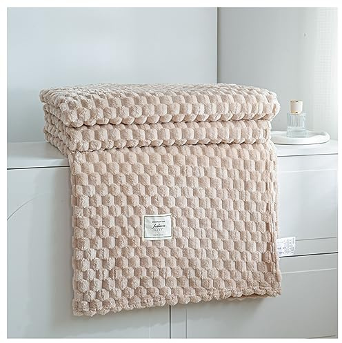 Ergocar Coperte, Coperta in flanella Leggera e Morbida, Coperta Pile Doppio Strato Vello Super Morbido, Coperta da Divano in Leggera, per Letto, Divano e Sedie