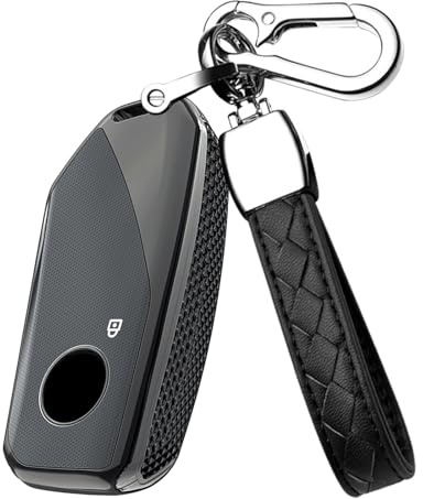 HIBEYO Keyless Autoschlüssel Hülle passt für BMW Energie 7er X7 G07 IX XM I7 735Li Schutzhülle schlüsselhülle für BMW X1X7 M Sport Tourer U06 IX50 I4 IX M60 Schlüsseletui Schlüsselbox 3Tasten-Schwarz