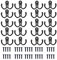 Bhina 20 Pièce Double Crochet de Manteau Double Métal Crochets Rétro Patère Crochet Patère Patere Porte Manteau Mural Crochets avec 40 Vis pour la Maison Étagères Mural Salle de Bain Cuisine (Noir)