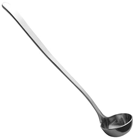 FUNOMOCYA Long Handle Honey Spoon and Stainless Steel Deep Condiment Spoon, Large Sauce and Spice Scoop for Kitchen and Cooking Use