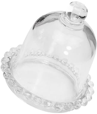 ULDIGI Creative Festival Candle Cover Glass Dome with Pearl Edge Dustproof Protector for Diy Scented Candles Small Size Decorative Home Aromatherapy
