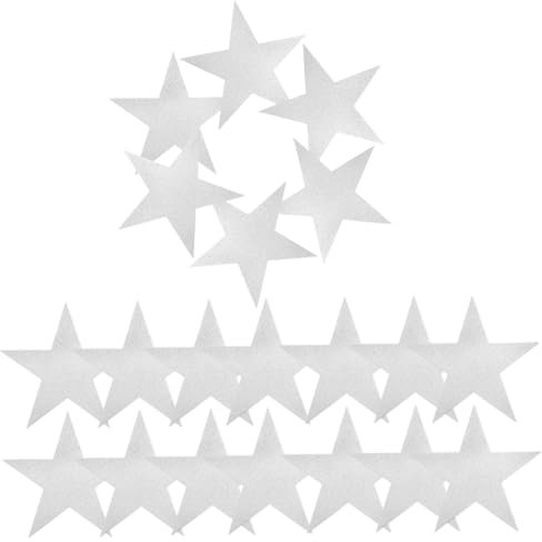 Tofficu 50blätter Doppelseitige Glitzer-stern-papierausschnitte Pack Zuverlässige Silber-sterne Zum Basteln Pinnwand Partydekoration Kreatives Papier Für Diy Leichte Stabile Sterne