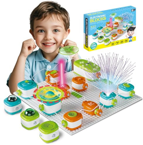 Elektrobaukasten für Kinder ab 6, 8 | 168 Experimente mit Stromkreis, Licht & Sensoren | STEM Physik Spielzeug & Lernspielzeug | Sicherer Bausatz ohne Löten | Elektronik Set für Schule und Zuhause