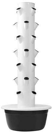 PPLDABNK Hydroponics Tower Indoor Growing, Family Hydroponic Growing Kit, Vertical Garden Planter Indoor Smart Garden Kit with Water Pump for Hydroponic Gardening Lovers,5 Layers,Black