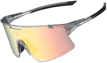 ROCKBROS Road to Sky Fahrradbrille Überbrille Polarisiert, UV400 Schutz | Radsportbrille TR90 Rahmen für Damen Herren, für Outdoor Sport Radfahren Laufen