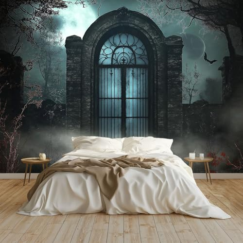 Carta Da Parati Fotografica Stile gotico Foresta fantasy horror Tema Fotomurali- Moderno Murale per Pareti Soggiorno Sfondo Televisivo - Fotomurali Tessuto Non Tessuto (350 x 256 cm)