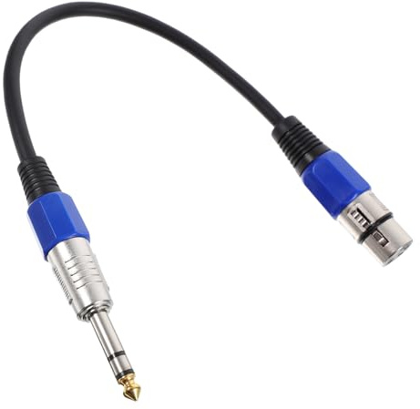 FUNNETOYU 2 pièces Câble Adaptateur Audio XLR Male vers Jack Femelle Compact et pour Console de Mixage Microphone Lot