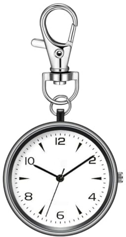 Genérico Reloj de Bolsillo - Reloj Decorativo con Clip | Silencioso Portátil Unisex para Hogar Oficina Escuela Viajes Aire Libre Mochila Hombres y Mujeres