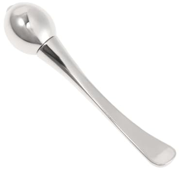 ERINGOGO Bâtonnet Oculaire Mini Portable en Alliage de Zinc Argenté Outil Facile à Utiliser pour Massage des Yeux Design Unique pour Soins du Visage en Déplacement