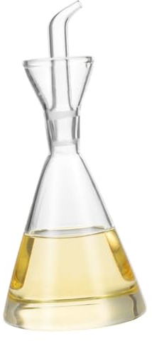 CIYODO Bottiglia Dosatrice Olio in Vetro con Beccuccio Antigoccia e Colletto Integrato per Cucina Pulita e Versata