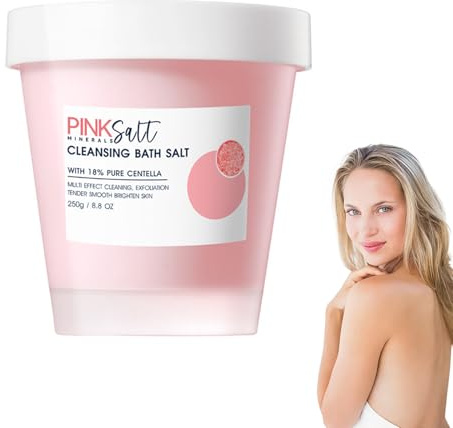 Sel de bain rose 250 g, cosmétique naturel, sel de bain de l'Himalaya, sels de la mer Morte, relaxation et bien-être, apaise les sens et pour un bon sommeil, sel de bain