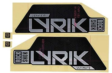 Sram RockSh.Lyric ULT. Gabel-Aufkleber-Kit Gloss Black 27,5/29