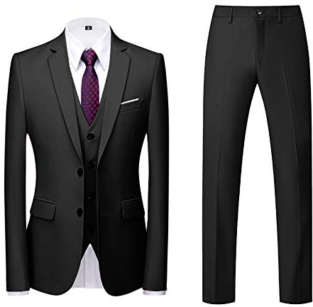 Fulidngzg Anzug Hochzeit Herren: Regular Fit Herrenanzug Blau Slim Blazers Vintage 3 Teilig Sakkos Hochzeitsanzug Modern Große Größen Smoking Komplett Sportlich Übergröße Weste Hosen