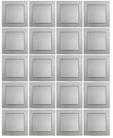 McPower Wechselschalter Flair 20er-Pack anthrazit inkl. Rahmen | 250V~/10A | Unterputz | Flächenwippe | Modernes Design | IP20