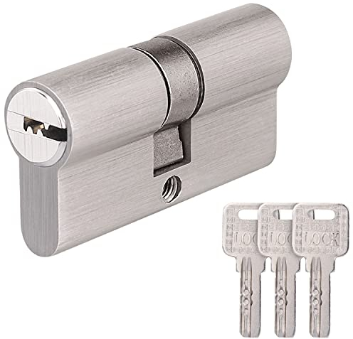 Cilindro di chiusura, 30/30 con 3 chiavi, profilo doppio cilindro, serratura cilindrica, accessorio di ricambio per serratura della porta, serratura di sicurezza