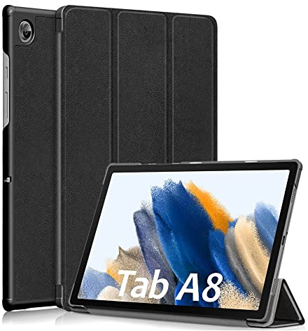 ebestStar - Cover per Samsung Galaxy Tab A8 10.5 (2021) SM-X200 X205, Custodia Protezione Flip Magnetica, Slim Case Sottile Pelle PU, Nero