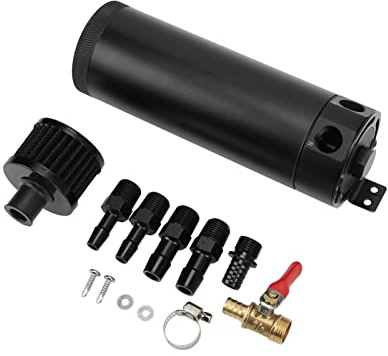Serbatoio del serbatoio della latta di cattura dell'olio, separatore dell'olio dell'aria universale a 2 porte resistente alle alte temperature per il reimballaggio dell'automobile
