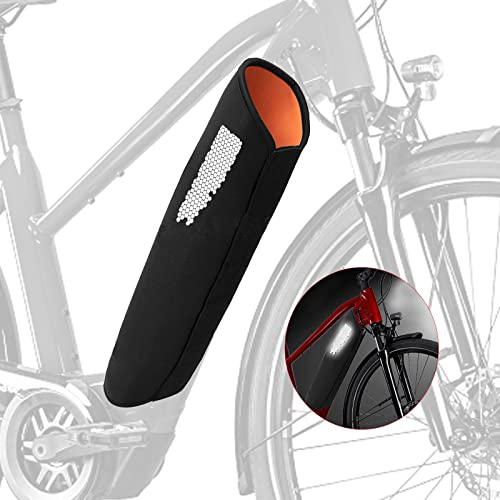 Ruikdly E-Bike Battery Protective Cover, E Bike Battery Protection for Integrated Frame Battery 28-40 cm Circumference Universal Fit Ebike Battery Cover Against Cold and Dust Run Time and Service Life