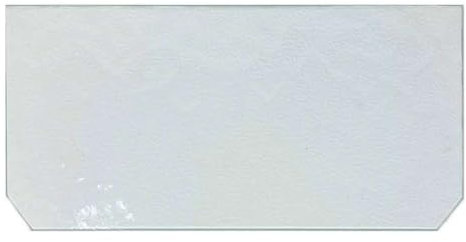 Glas Revolution Kühlschrank Einlegeboden - Strukturglas Kathedral 4 mm – Glasplatte, 2 abgeschrägte Ecken, alle Maße lieferbar (89,96 EUR/qm) - 460 mm x 340 mm