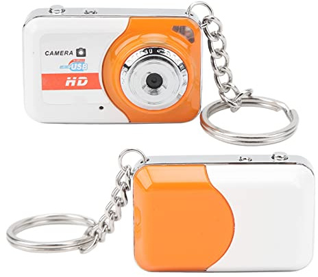 Winzige DV-DVR-Kamera-Camcorder - Daumen-Schlüsselanhänger-Kamera mit Bewegungserkennung, 32 GB erweiterbarer Speicher (Orange)