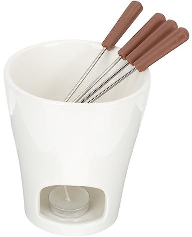 LIFKOME Fondue Pot Electric Chocolate Melting Pot Multifunctional Ceramic Butter Warmer Ice Melting Stain Resistant Easy to Clean
