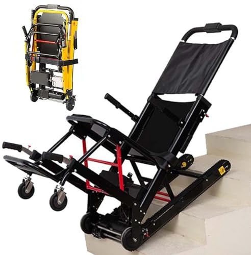 XZLZMYP Elektrischer Rollstuhl-Treppenlift Zusammenklappbarer Treppensteiger Rollstuhl Für Behinderte Ältere Menschen Patienten Tragbare Mobile Treppen-Rollstuhllifte,B