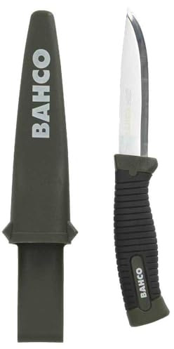 Cuchillo Laplander con mango verde bi-componente, embalaje blister