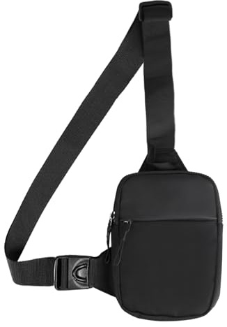 Bbtcxjs Black Sling Crossbody Chest Shoulder Bag Small Backpack