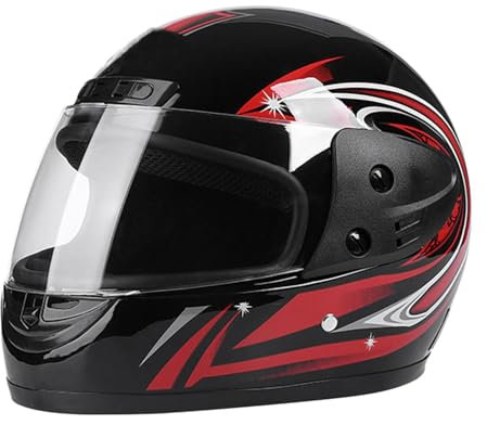 Motorradhelme - Klapphelm Motorrad Herren, Verkehrssicherheit Integralhelme | Dot Motorradhelme, Robuste Motorrad-Integralhelme, leichte Straßenradhelme mit aerodynamischem Design für Erwachsene