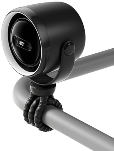 Mbiyhgta Ventilador de cochecito – Enfriador recargable para cochecito, Fa n | Pequeño sin aspas F an con clip en trípode flexible, mini escritorio a pilas F an con 100 ajustes | coche, camping