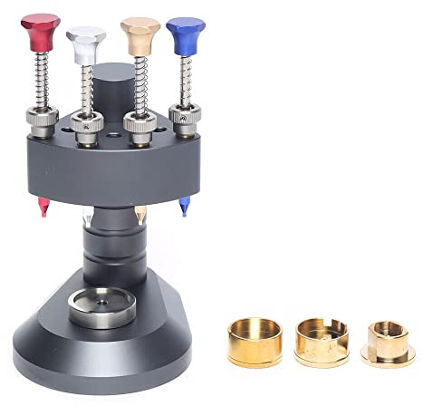 4 Pin Automatic Watch Hands Presser, High Accuracy Needle Loader Watch Hand Installation Tool Watchmakers Setting Fitting Press Needles Repair Kit with Metal Nozzle for Machine Repair Tool
