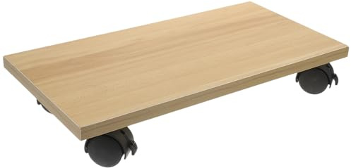 LOLIPPYY Soporte de Torre para Computadora con Ruedas de Madera, Base Móvil con Gran Capacidad de Carga y Diseño Simple para Oficina o Estudio