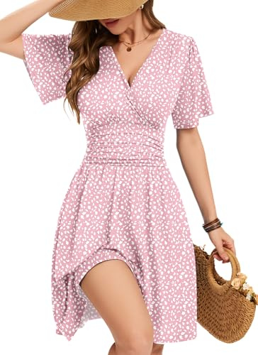 WNEEDU Robe Femme Chic et Elegant V Taille Empire
