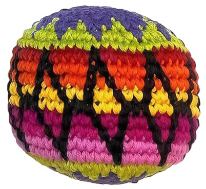 Pelota Hacky Portátil Divertida Hecha a Mano | Pelota de Malabares con Saco de para Principiantes para Juego Casual y Desarrollo de Habilidades en Interior Exterior Jardín