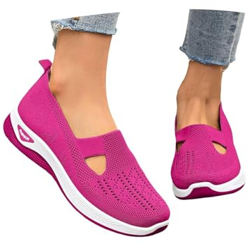 Scarpe Donna Ortopediche Sneakers Slip On Comode Supporto Arco Plantare Traspiranti Leggere per Fascite Plantare Senza Lacci Alluce Valgo per Diabetici Passeggio Lavoro Casual Sport (A03,38)