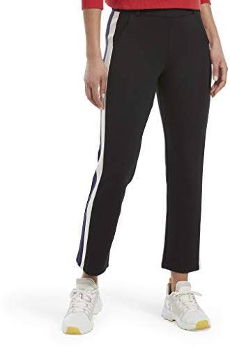 Hue Women's Trouser Style Cropped Legging Treggings Sockshosiery, -Tux ponte/black, L