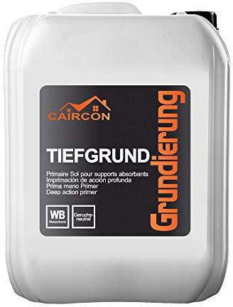 CAIRCON Primaire d'adhérence sol béton pour peinture à base d'eau - Intérieur et extérieur - Fond poreux - 10L