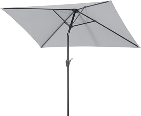 Schneider Sonnenschirm Bilbao, Silbergrau, 210 x 130 cm rechteckig, 621-14, Gestell Stahl, Bespannung Polyester, 4.3 kg
