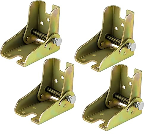 4 Pezzi Cerniera Pieghevole per Piedi Gambe Tavolo, Autobloccante, Componente per Mobili con 36 Viti