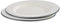 APS 98671 Flache Teller 2er Set -EMAILLE- Ø 26 cm, H: 2 cm, emaillierts Stahlblech, Farbe: cremeweiß mit grauem Rand