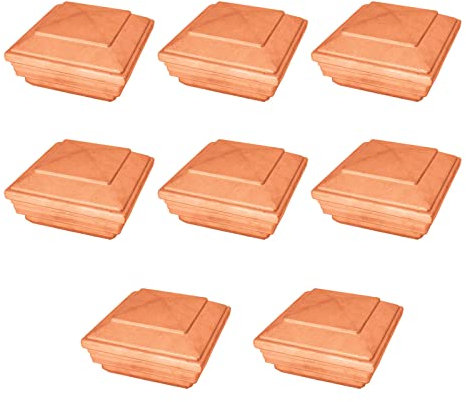 MFFIRE 8 X Chapeau Poteau en Forme De Pyramide en Acier Galvanisé pour Poteaux en Bois,2,100x100mm