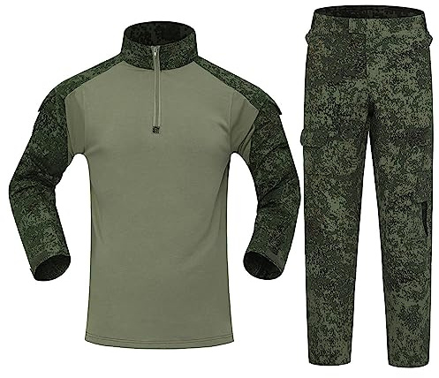 Airsoft Paintball Tarnanzug Tactical Shirt und Airsoft Hose Jagdbekleidung Herren Taktische Schießen BDU Softair Uniform Set Camouflage Uniform Herren Military Combat Clothes Set