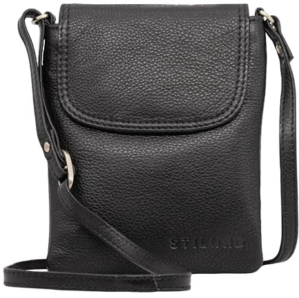 STILORD Ellis Handytasche zum Umhängen Leder Brustbeutel Kleine Ledertasche Umhängetasche für Smartphone und Geldbörse Cross-Body Bag XS Vintage Leder Farbe:Texas - braun