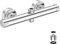 Dazone Mitigeur de Douche Thermostatique Anti-brûlure avec 2 Sorties Haut G3/4 BSP(24 mm)+Bas G1/2 BSP(20 mm), Robinet de Douche en laiton, Montage Mural, Température Constante Intelligente, Chromé
