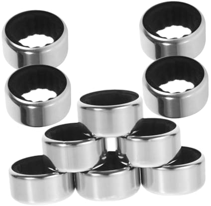 CIYODO 10pcs Stainless Steel Wine Drip Collar for Bottle Pourers Ring Wine Bottle Drip Catcher Collars Ring Pouring