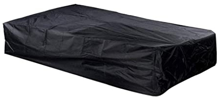 Heavy Duty Snooker Pool Table Anti-UV Cover - Tear Resistant Polyester Fabric Outdoor Furniture Protection Black (160*115*50cm) for 6/7/8/9 Ft Billiards Equipment