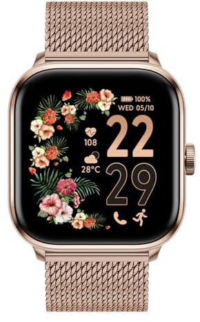Ice-Watch - ICE smart 2.0 - Reloj conectado cuadrado de señora en oro rosa con correa de metal - 023331 (1.70 pulgadas)