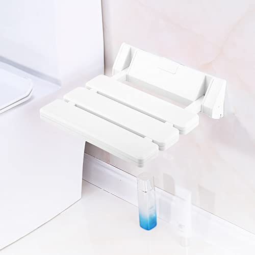 TuliperMood Folding Shower Seat Wall Mounted, Shower Seat Chair, Wall Mounted Bathroom Stool, for Elderly, Disabled, Pregnant Woman, Maximum Load 130kg