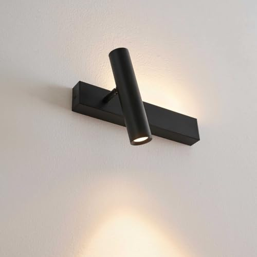 KOSILUM - Applique noire tête de lit liseuse gauche - Lodvi - GAUCHE - Lumière Blanc Chaud Eclairage Salon Chambre Cuisine Couloir - - 1211 lm - LED intégrée - IP20