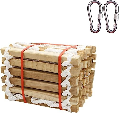 Weiche Leiter, Feuerleiter, Holzstrickleiter, Notrettungsleiter, Leiter mit Klettverschluss, für den schnellen Einsatz im Feuer, Strickleiter